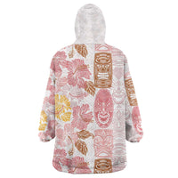 Christmas Aloha Hawaii Tiki Wearable Blanket Hoodie Hibiscus Spring Colors - Polynesian Pride