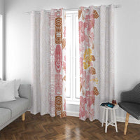 Christmas Aloha Hawaii Tiki Window Curtain Hibiscus Spring Colors - Polynesian Pride