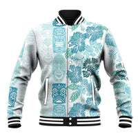 Christmas Aloha Hawaii Tiki Baseball Jacket Hibiscus Summer Colors - Polynesian Pride