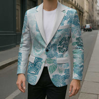 Christmas Aloha Hawaii Tiki Blazer Hibiscus Summer Colors - Polynesian Pride