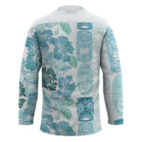 Christmas Aloha Hawaii Tiki Hockey Jersey Hibiscus Summer Colors - Polynesian Pride