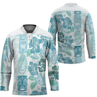 Christmas Aloha Hawaii Tiki Hockey Jersey Hibiscus Summer Colors - Polynesian Pride