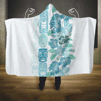 Christmas Aloha Hawaii Tiki Hooded Blanket Hibiscus Summer Colors - Polynesian Pride