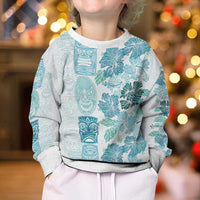 Christmas Aloha Hawaii Tiki Kid Ugly Christmas Sweater Hibiscus Summer Colors - Polynesian Pride