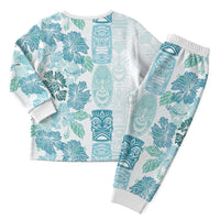 Christmas Aloha Hawaii Tiki Christmas Pajama Set Hibiscus Summer Colors - Polynesian Pride