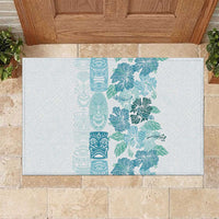 Christmas Aloha Hawaii Tiki Rubber Doormat Hibiscus Summer Colors - Polynesian Pride