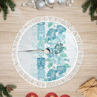 Christmas Aloha Hawaii Tiki Tree Skirt Hibiscus Summer Colors - Polynesian Pride