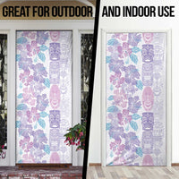 Christmas Aloha Hawaii Tiki Door Cover Hibiscus Winter Colors - Polynesian Pride