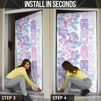 Christmas Aloha Hawaii Tiki Door Cover Hibiscus Winter Colors - Polynesian Pride