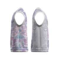 Christmas Aloha Hawaii Tiki Christmas Knitted V-Neck Vest Hibiscus Winter Colors - Polynesian Pride