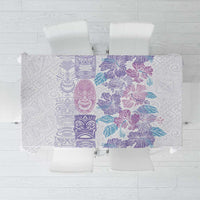 Christmas Aloha Hawaii Tiki Tablecloth Hibiscus Winter Colors - Polynesian Pride