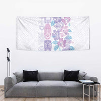 Christmas Aloha Hawaii Tiki Tapestry Hibiscus Winter Colors - Polynesian Pride