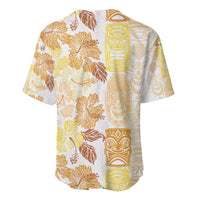 Christmas Aloha Hawaii Tiki Baseball Jersey Hibiscus Autumn Colors - Polynesian Pride