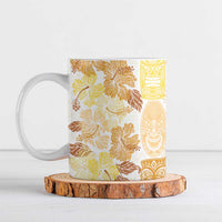 Christmas Aloha Hawaii Tiki Ceramic Mug Hibiscus Autumn Colors - Polynesian Pride
