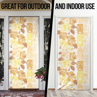 Christmas Aloha Hawaii Tiki Door Cover Hibiscus Autumn Colors - Polynesian Pride
