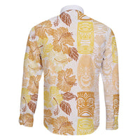 Christmas Aloha Hawaii Tiki Family Matching Summer Maxi Dress and Hawaiian Shirt Hibiscus Autumn Colors - Polynesian Pride