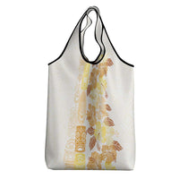 Christmas Aloha Hawaii Tiki Grocery Bag Hibiscus Autumn Colors - Polynesian Pride