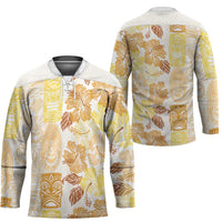 Christmas Aloha Hawaii Tiki Hockey Jersey Hibiscus Autumn Colors LT7 - Polynesian Pride