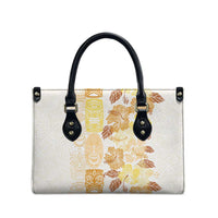 Christmas Aloha Hawaii Tiki Leather Bag Hibiscus Autumn Colors - Polynesian Pride
