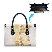 Christmas Aloha Hawaii Tiki Leather Bag Hibiscus Autumn Colors - Polynesian Pride