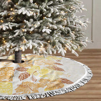 Christmas Aloha Hawaii Tiki Tree Skirt Hibiscus Autumn Colors - Polynesian Pride