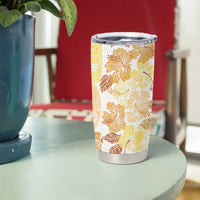 Christmas Aloha Hawaii Tiki Tumbler Cup Hibiscus Autumn Colors - Polynesian Pride