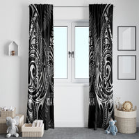 New Zealand Rugby Window Curtain 2023 World Cup Aotearoa Haka Face LT7 - Polynesian Pride