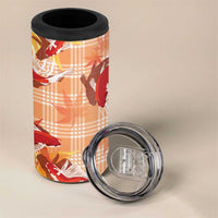 Orange Palaka Hawaii Aloha 4 in 1 Can Cooler Tumbler Koi Pond Mix Japanese Maple - Polynesian Pride