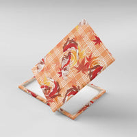 Orange Palaka Hawaii Aloha Canvas Wall Art Koi Pond Mix Japanese Maple - Polynesian Pride