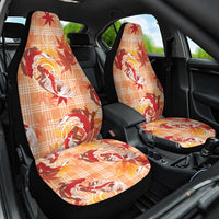 Orange Palaka Hawaii Aloha Car Seat Cover Koi Pond Mix Japanese Maple - Polynesian Pride