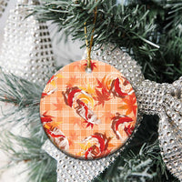 Orange Palaka Hawaii Aloha Ceramic Ornament Koi Pond Mix Japanese Maple - Polynesian Pride