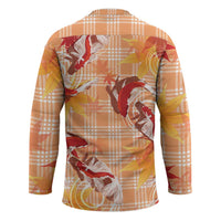 Orange Palaka Hawaii Aloha Hockey Jersey Koi Pond Mix Japanese Maple - Polynesian Pride
