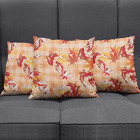 Orange Palaka Hawaii Aloha Pillow Cover Koi Pond Mix Japanese Maple - Polynesian Pride