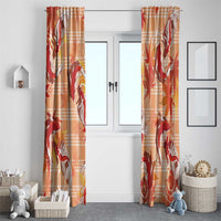 Orange Palaka Hawaii Aloha Window Curtain Koi Pond Mix Japanese Maple - Polynesian Pride