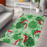 Lime Palaka Hawaii Aloha Area Rug Koi Pond Mix Monstera - Polynesian Pride