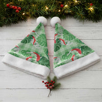 Lime Palaka Hawaii Aloha Christmas Santa Hat Koi Pond Mix Monstera - Polynesian Pride