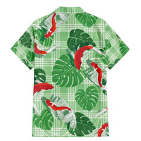 Lime Palaka Hawaii Aloha Family Matching Mermaid Dress and Hawaiian Shirt Koi Pond Mix Monstera - Polynesian Pride