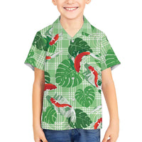 Lime Palaka Hawaii Aloha Hawaiian Shirt Koi Pond Mix Monstera LT7 - Polynesian Pride