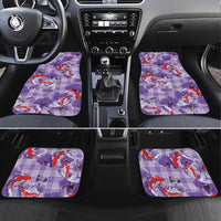Lavender Palaka Hawaii Aloha Car Mats Koi Pond Mix Orchids - Polynesian Pride