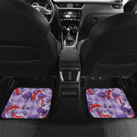 Lavender Palaka Hawaii Aloha Car Mats Koi Pond Mix Orchids - Polynesian Pride
