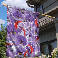 Lavender Palaka Hawaii Aloha Garden Flag Koi Pond Mix Orchids - Polynesian Pride