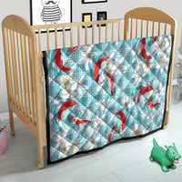 Turquoise Palaka Hawaii Aloha Quilt Koi Pond Mix Plumeria - Polynesian Pride