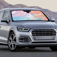 Aloha Hawaii Floral Tapa Auto Sun Shade Patchwork Pastel Candy - Polynesian Pride