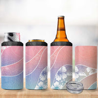 Aloha Hawaii Floral Tapa 4 in 1 Can Cooler Tumbler Patchwork Pastel Candy - Polynesian Pride