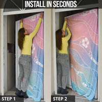 Aloha Hawaii Floral Tapa Door Cover Patchwork Pastel Candy - Polynesian Pride