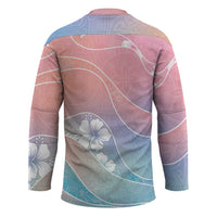 Aloha Hawaii Floral Tapa Hockey Jersey Patchwork Pastel Candy - Polynesian Pride