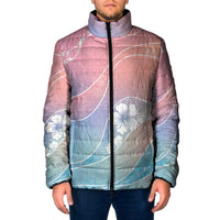 Aloha Hawaii Floral Tapa Padded Jacket Patchwork Pastel Candy - Polynesian Pride