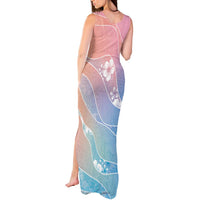 Aloha Hawaii Floral Tapa Tank Maxi Dress Patchwork Pastel Candy - Polynesian Pride