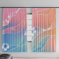 Aloha Hawaii Floral Tapa Window Curtain Patchwork Pastel Candy - Polynesian Pride
