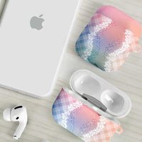 Hawaii Aloha Plumeria Lei Pastel Candy Palaka AirPods Case LT7 - Polynesian Pride